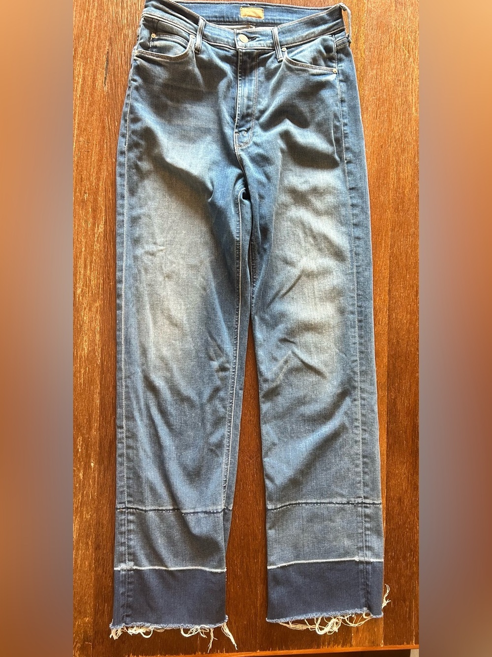 MOTHER The Maverick Understudy Jeans Size 28 Birds of Paradise Raw Hem